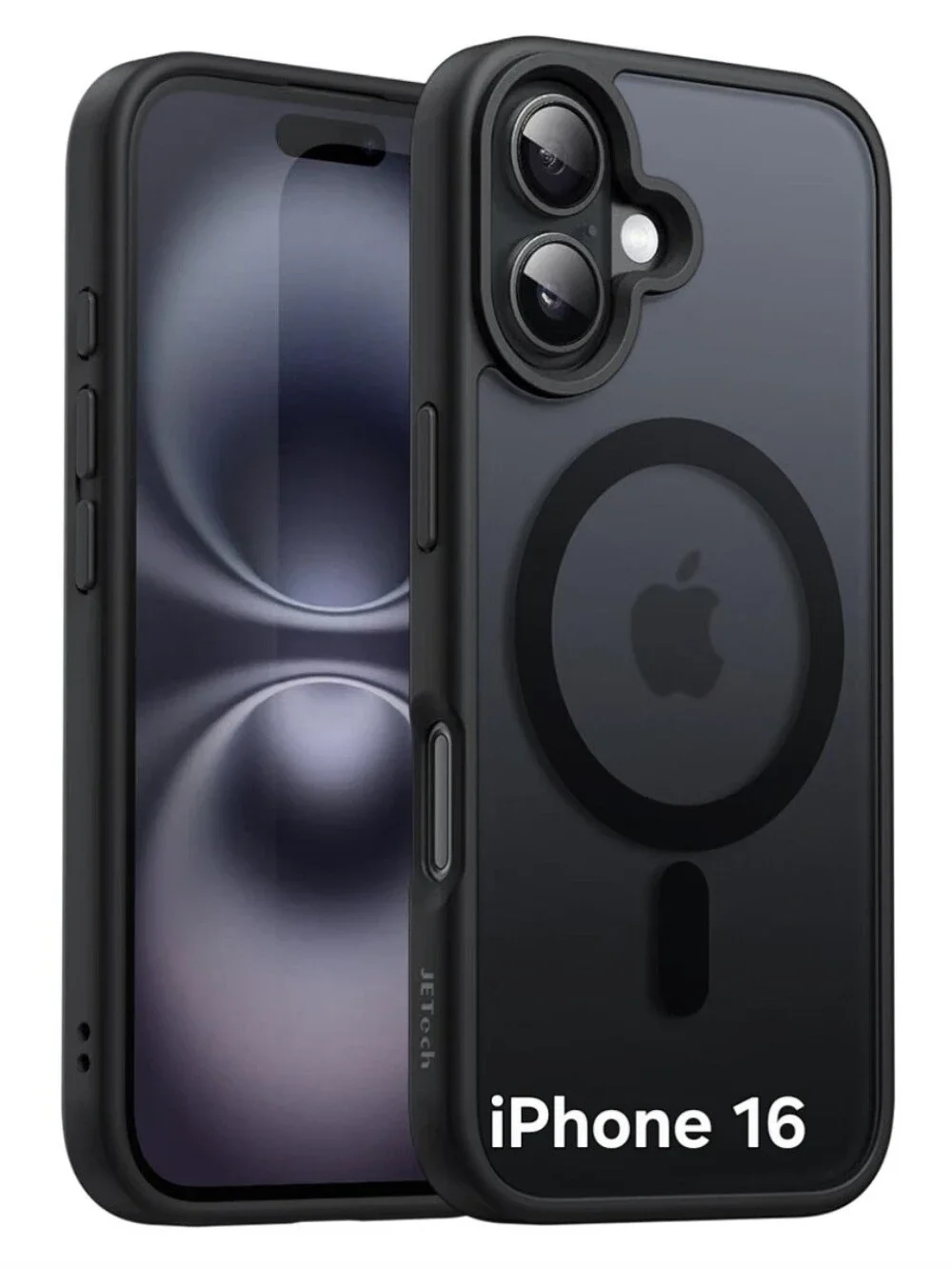 Jette Matte Black MagSafe-Compatible Slim Protective Case iPhone 16